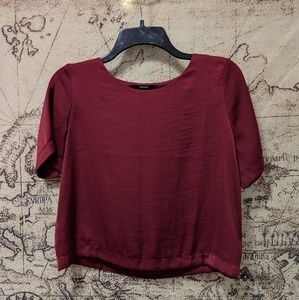 FOREVER21 burgundy crop top